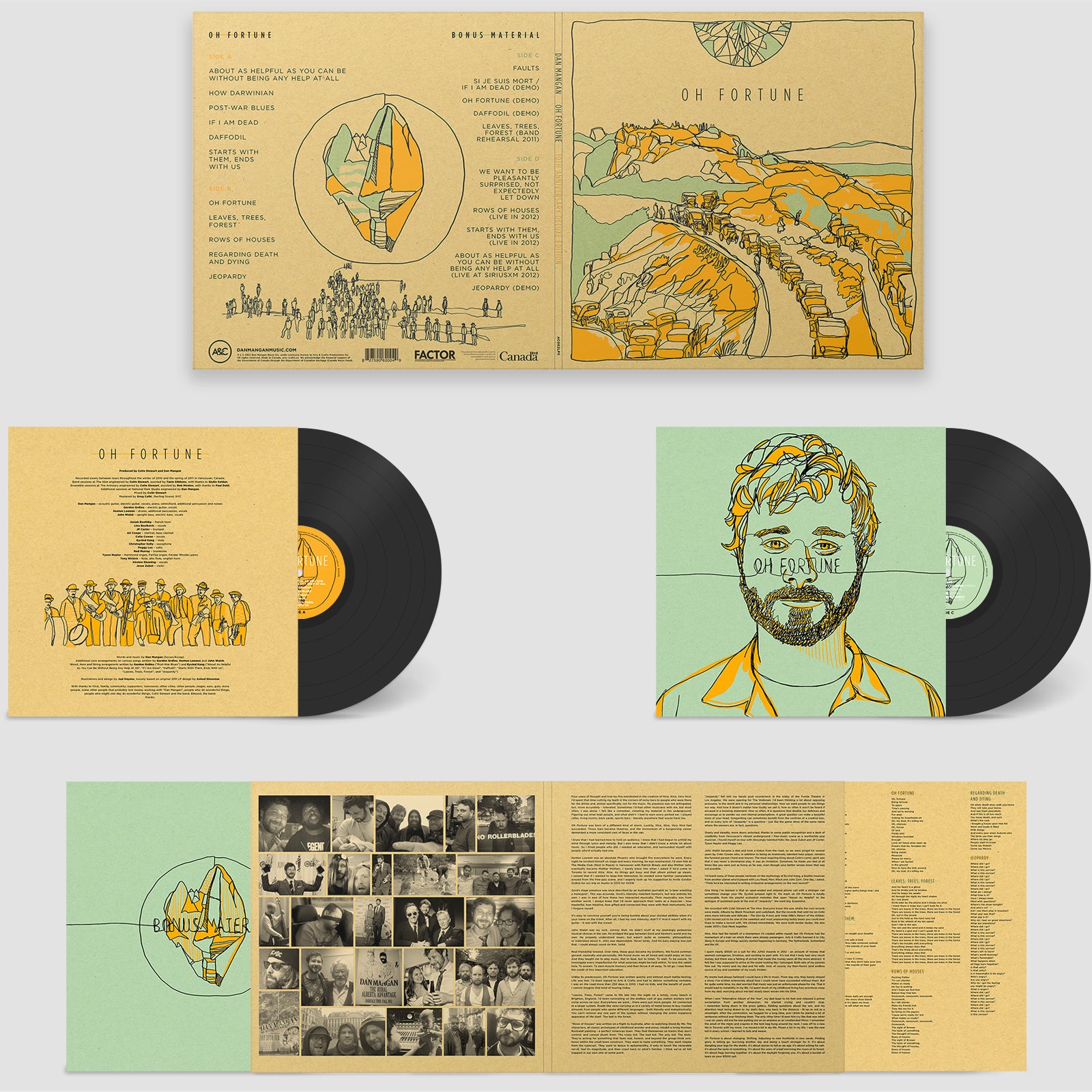 dan mangan vinyl oh fortune 10th anniversary deluxe album 2lp reissue